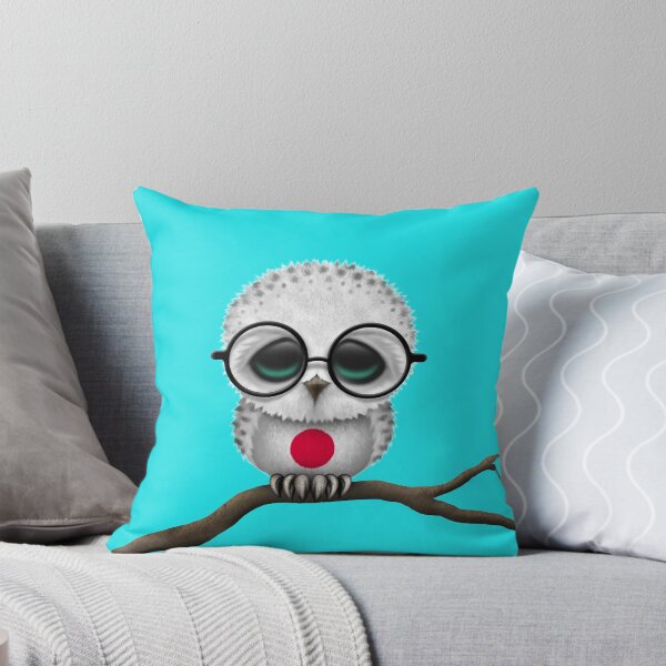 Item preview, Nerdy Japanese Baby Owl on a Branch designed and sold by JeffBartels.