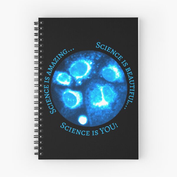 Item preview, Science is Amazing...Science is Beautiful...Science is YOU! Circular Neon Blue Cell Art - Science is You logo! designed and sold by ArtByScience.
