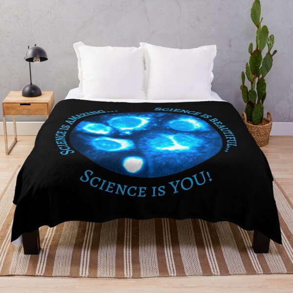 Item preview, Science is Amazing...Science is Beautiful...Science is YOU! Circular Neon Blue Cell Art - Science is You logo! designed and sold by ArtByScience.