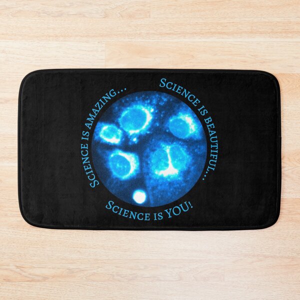 Item preview, Science is Amazing...Science is Beautiful...Science is YOU! Circular Neon Blue Cell Art - Science is You logo! designed and sold by ArtByScience.