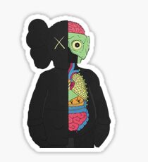 KAWS companion split black gold Sticker
