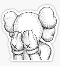 KAWS companion sketch white grey Sticker