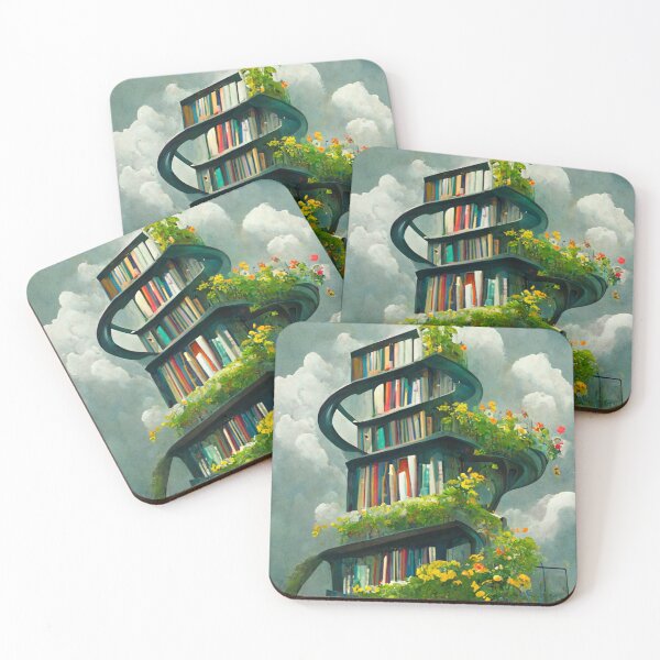 Item preview, Overgrown garden spiralling up outdoor bookshelf designed and sold by ArtbyACcreative.