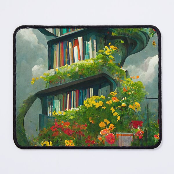 Item preview, Overgrown garden spiralling up outdoor bookshelf designed and sold by ArtbyACcreative.