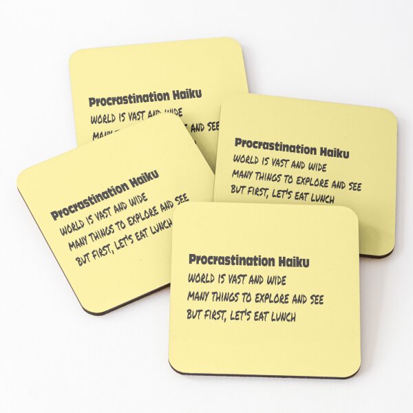 Item preview, Procrastination Haiku designed and sold by FiaFiaPress.
