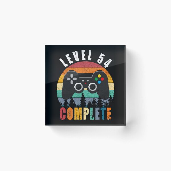 Item preview, Level 54 Complete Retro Vintage 54th Birthday Gift For Gamer designed and sold by PansyBoyd.