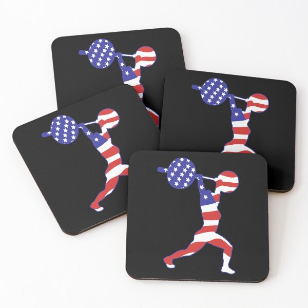 Aperçu de l'œuvre Haltérophilie Clean Jerk USA Flag T-shirt classique créée et vendue par gusplawn5.