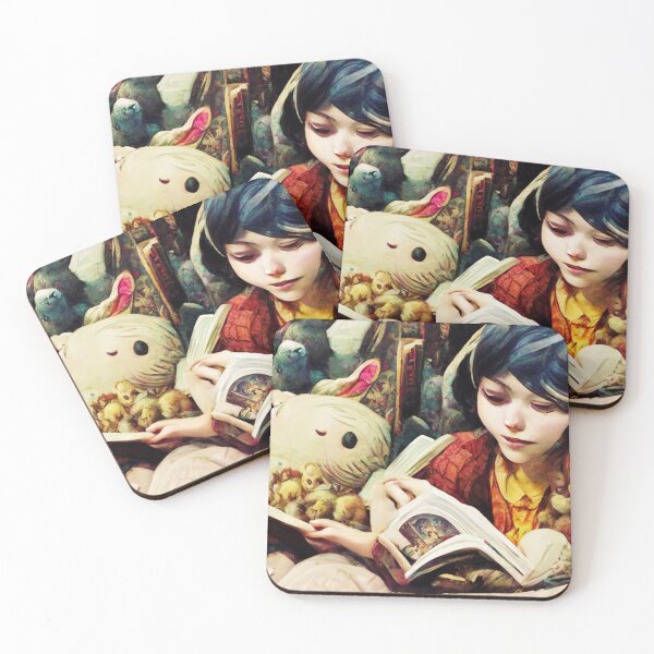 Item preview, Storytime with little girl and her stuffed animals designed and sold by ArtbyACcreative.
