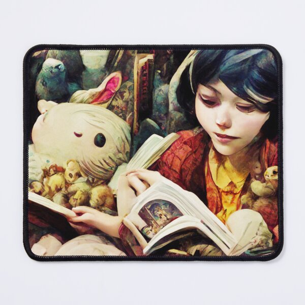Item preview, Storytime with little girl and her stuffed animals designed and sold by ArtbyACcreative.