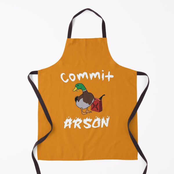 Item preview, " Commit Arson " Funny Duck Design ( White text version ) designed and sold by Neon-Wolf.