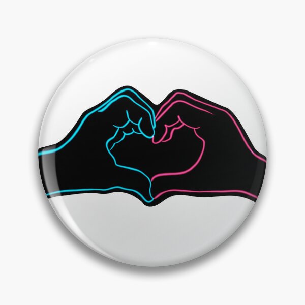 Item preview, neon heart hands designed and sold by Nicci Toub.