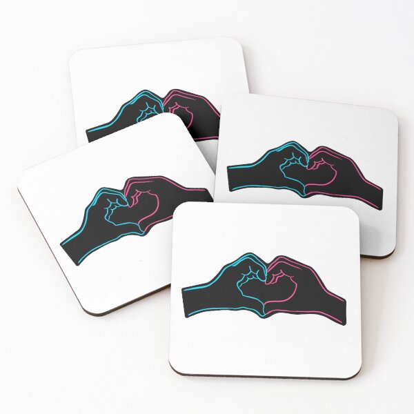 Item preview, neon heart hands designed and sold by Nicci Toub.