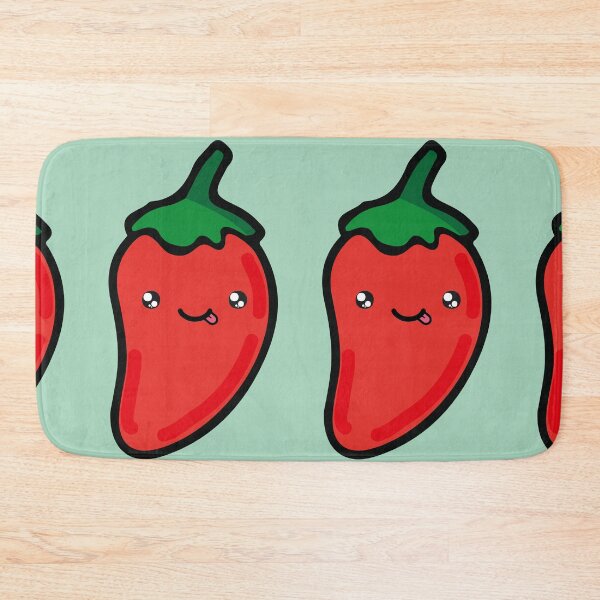 Item preview, Adorable red chilli pepper kawaii Mexican spicy food cute hot sauce designed and sold by T-Mex.