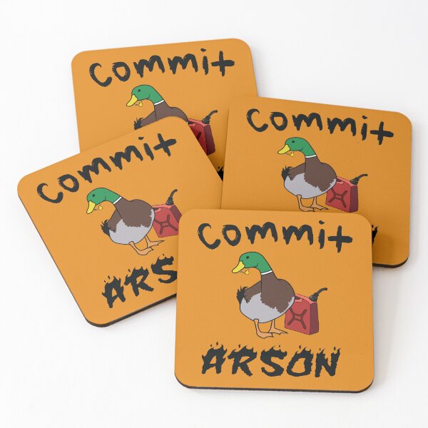 Item preview, " Commit Arson " Funny Duck Design ( Black text version ) designed and sold by Neon-Wolf.