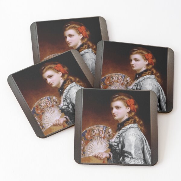 Item preview, Portrait of a Lady with a Fan by Sir Francis Bernard Dicksee Remastered Xzendor7 Classical Art Old Masters Reproductions designed and sold by Xzendor7 Digital Art Creations.