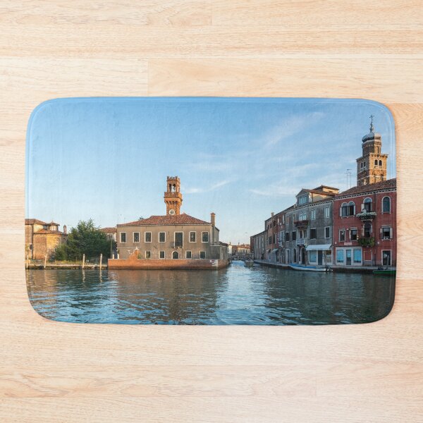 Item preview, Vibrant Murano Island - Glossy Afternoon with Clock and Bell Towers  designed and sold by Georgia Mizuleva.