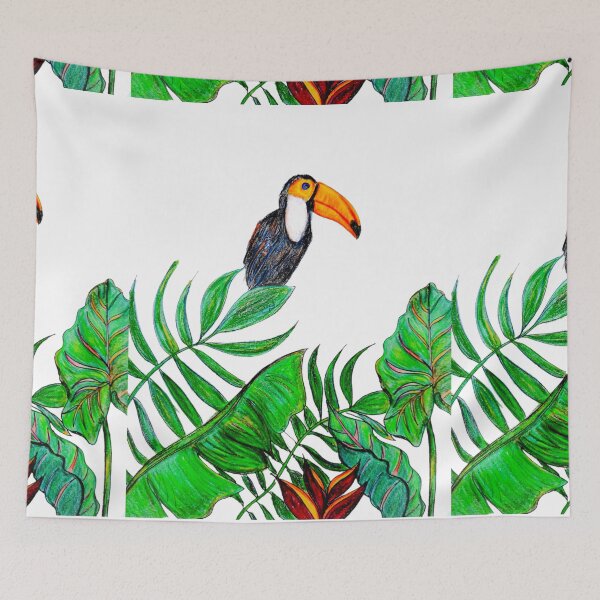 Item preview, Leaves and Toucan Bird designed and sold by CanDo20.