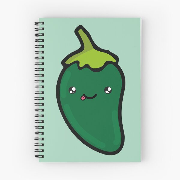Item preview, Adorable green chilli pepper kawaii Mexican spicy food cute hot sauce designed and sold by T-Mex.
