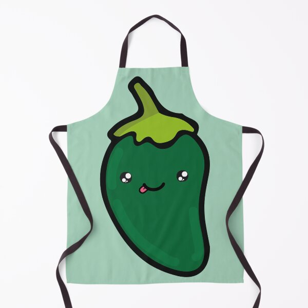 Item preview, Adorable green chilli pepper kawaii Mexican spicy food cute hot sauce designed and sold by T-Mex.