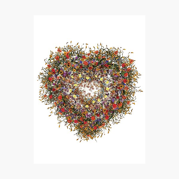 Item preview, Flower heart poster designed and sold by Noel Richards.