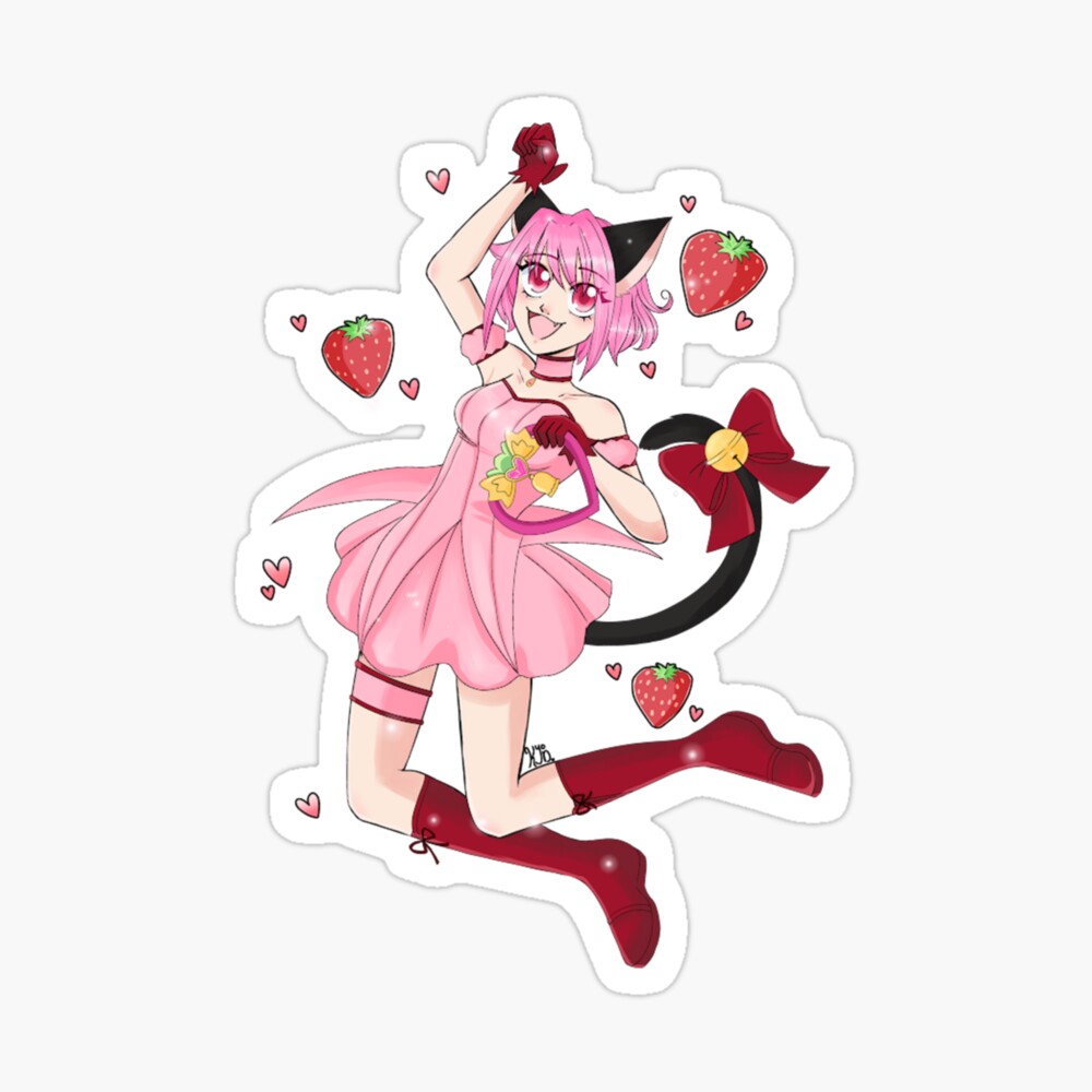 Mew Ichigo from the anime Tokyo Mew Mew New original artwork Art Board  Print for Sale by EryaMoon