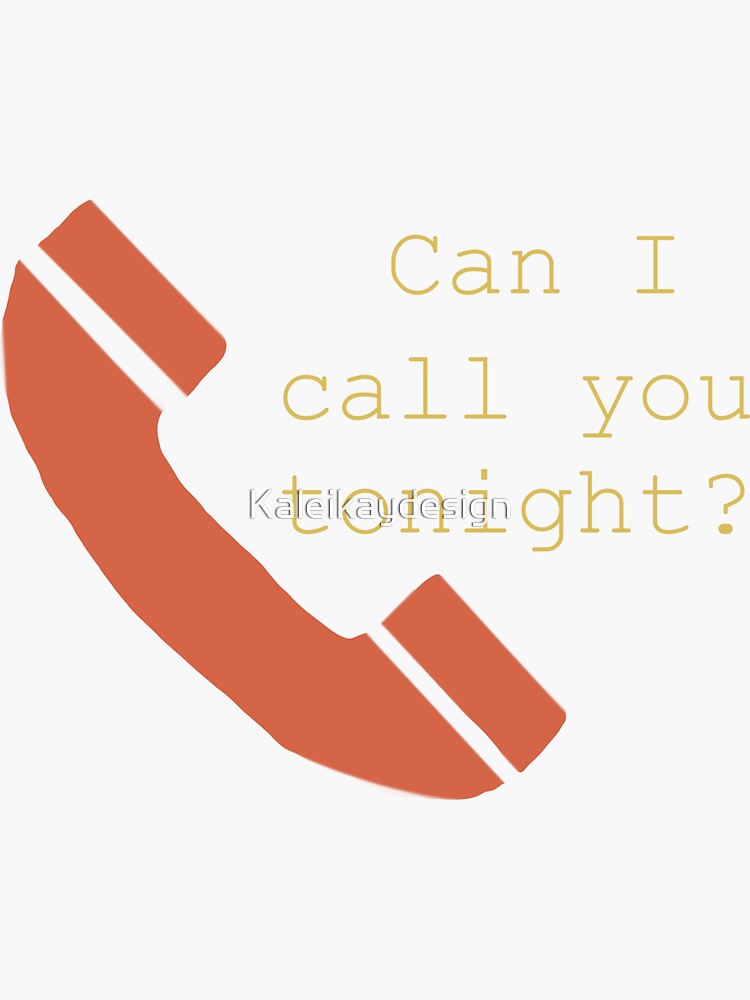 can-i-call-you-tonight-dayglow-song-dayglow-lyric-sticker-for-sale