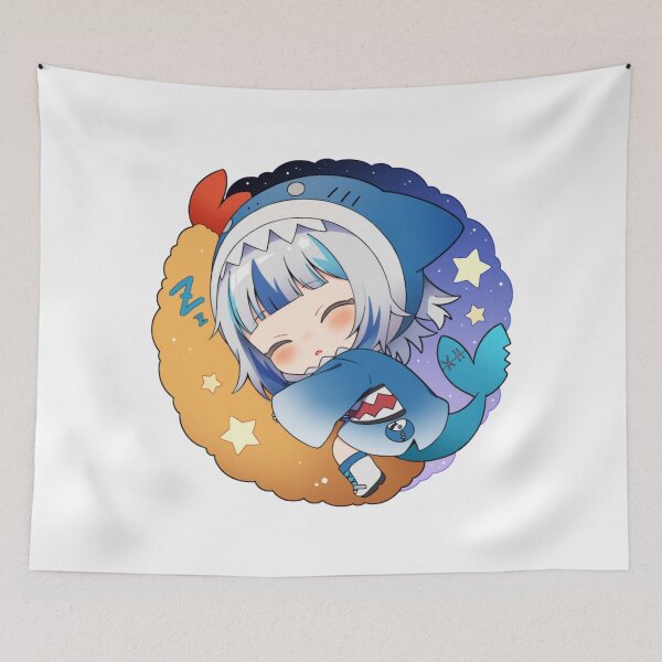 Artikelvorschau, Chibi schlafender Gawr Gura | Hololive Englischer Holomyth | Vtuber Virtueller Youtuber entworfen und verkauft von Risumu.