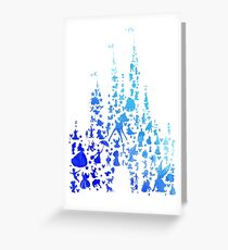 Blue Character Castle Inspired Silhouette Greeting Card