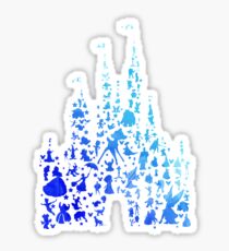 Blue Character Castle Inspired Silhouette Sticker