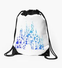Blue Character Castle Inspired Silhouette Drawstring Bag