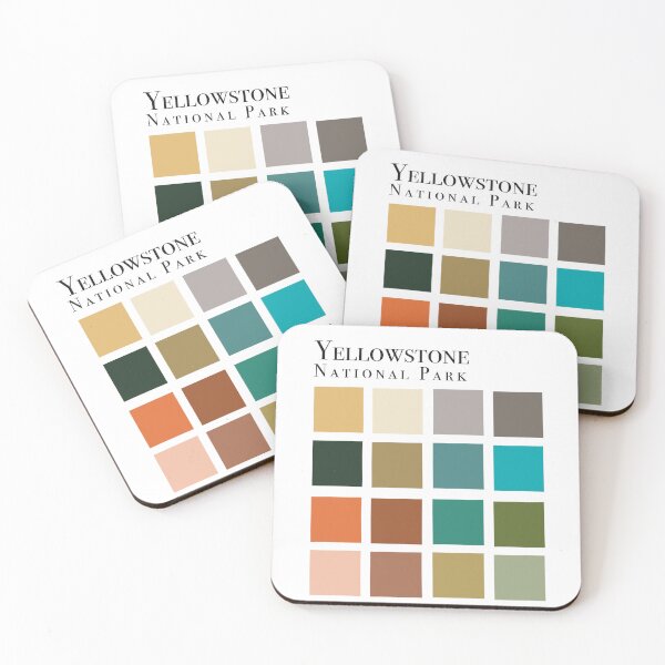 Item preview, Minimalist Yellowstone National Park color palette designed and sold by RecklessSower.