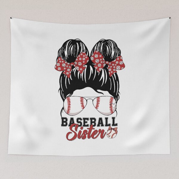 Artikelvorschau, Unordentlicher Brötchen-Baseball-Schwester-Muttertags-Baseball-Mutter-Baseball-Frauen-Mädchen entworfen und verkauft von MichelSorour.