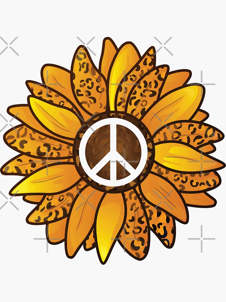 Trippy Psychedelic Love And Peace Hippie Sunflower Stickers For Adults  WES006 From Harrypopper, $2.44