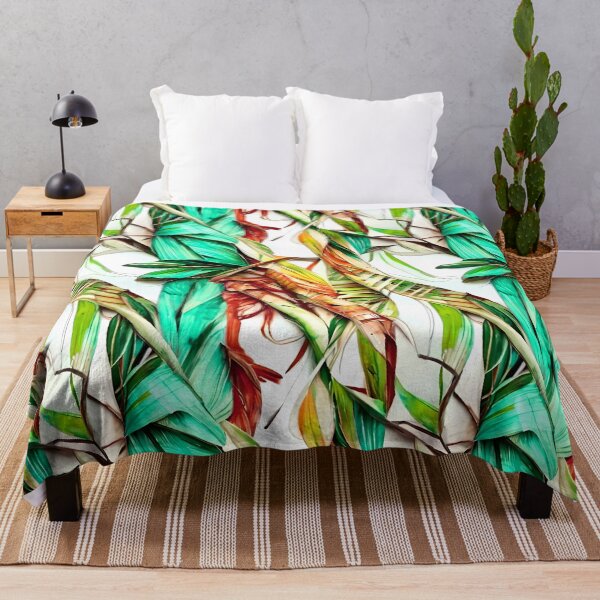 Item preview, Hojas de palma coloridas I designed and sold by PinterPattern.