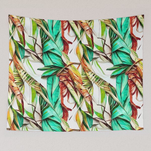 Item preview, Colorful palm leaves I designed and sold by PinterPattern.