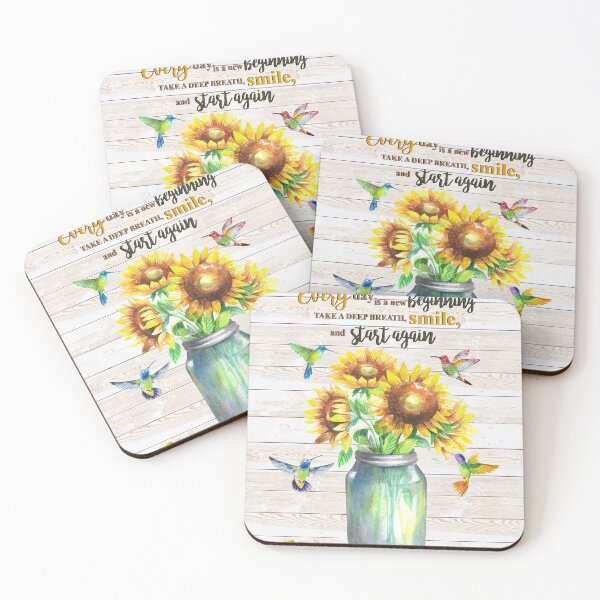 Item preview, Vintage Hummingbird Sunflower Everyday Is A New Beginning Take A Deep Breath designed and sold by McNamara35.