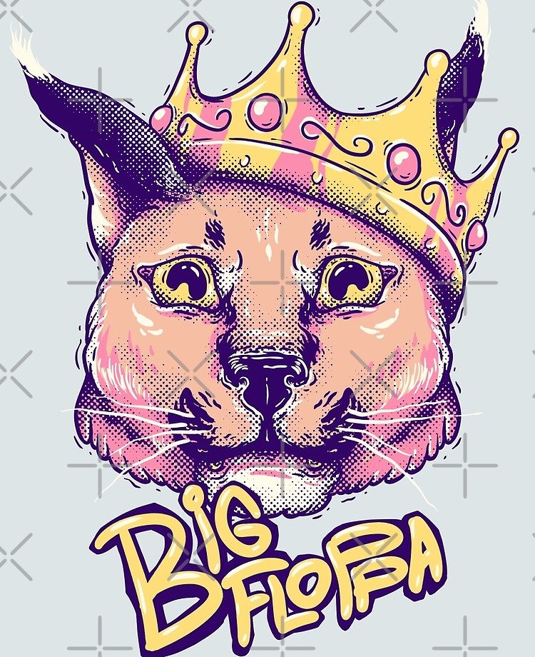 Da Big Floppa - New Rapper with King Crown | Floppa Cube Flop Flop Happy  Floppa Friday Drip | Fun | Original Art Pet Mat Bandana Cat | iPad Case 