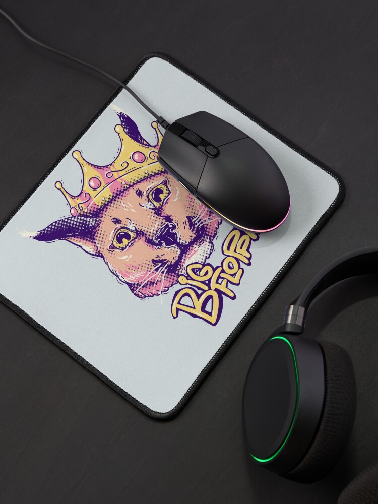 Da Big Floppa - New Rapper with King Crown | Floppa Cube Flop Flop Happy  Floppa Friday Drip | Fun | Original Art Pet Mat Bandana Cat | Art Print