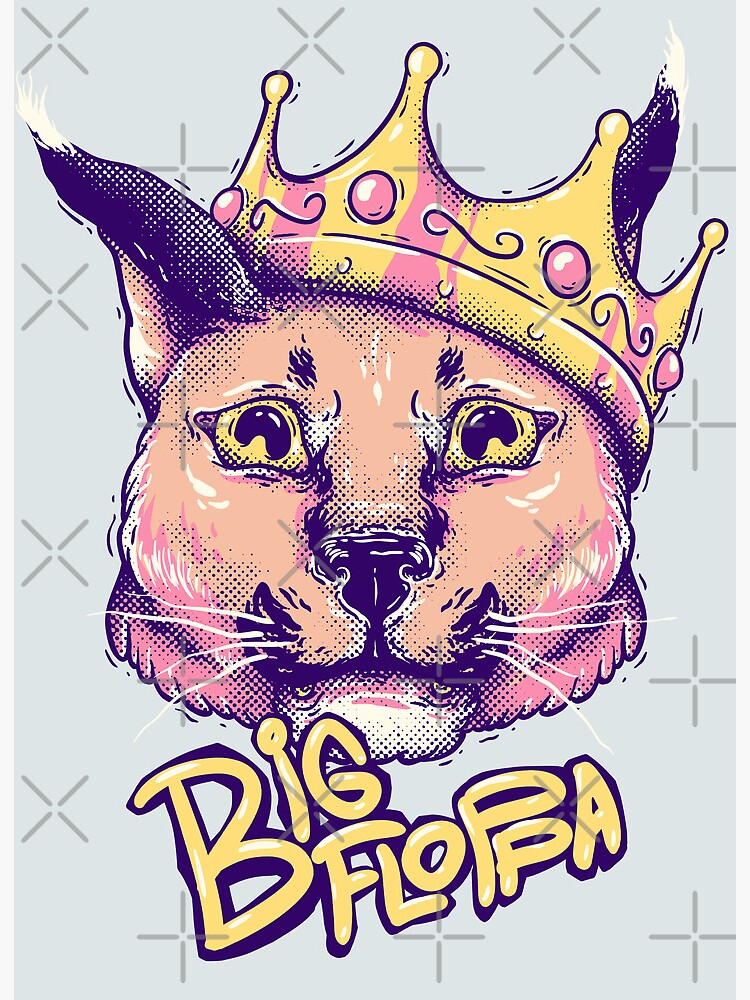 Big Floppa Cat Meme Art Board Print for Sale by momshow