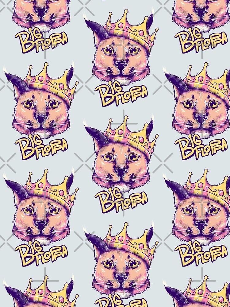 Da Big Floppa - New Rapper with King Crown | Floppa Cube Flop Flop Happy  Floppa Friday Drip | Fun | Original Art Pet Mat Bandana Cat | iPad Case 