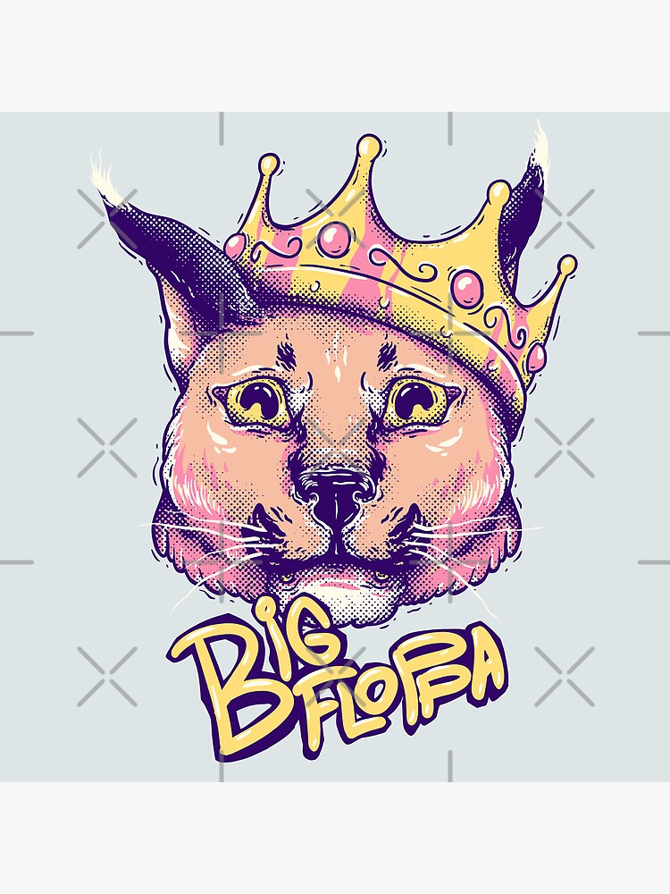 Da Big Floppa - New Rapper with King Crown, Floppa Cube Flop Flop Happy  Floppa Friday Drip, Fun, Original Art Pet Mat Bandana Cat Art Print for  Sale by Any Color Designs