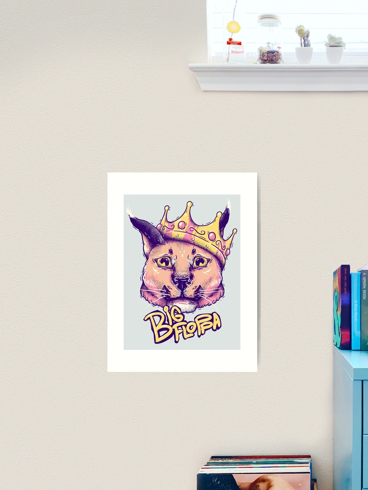 Da Big Floppa - New Rapper with King Crown, Floppa Cube Flop Flop Happy  Floppa Friday Drip, Fun, Original Art Pet Mat Bandana Cat Art Print for  Sale by Any Color Designs