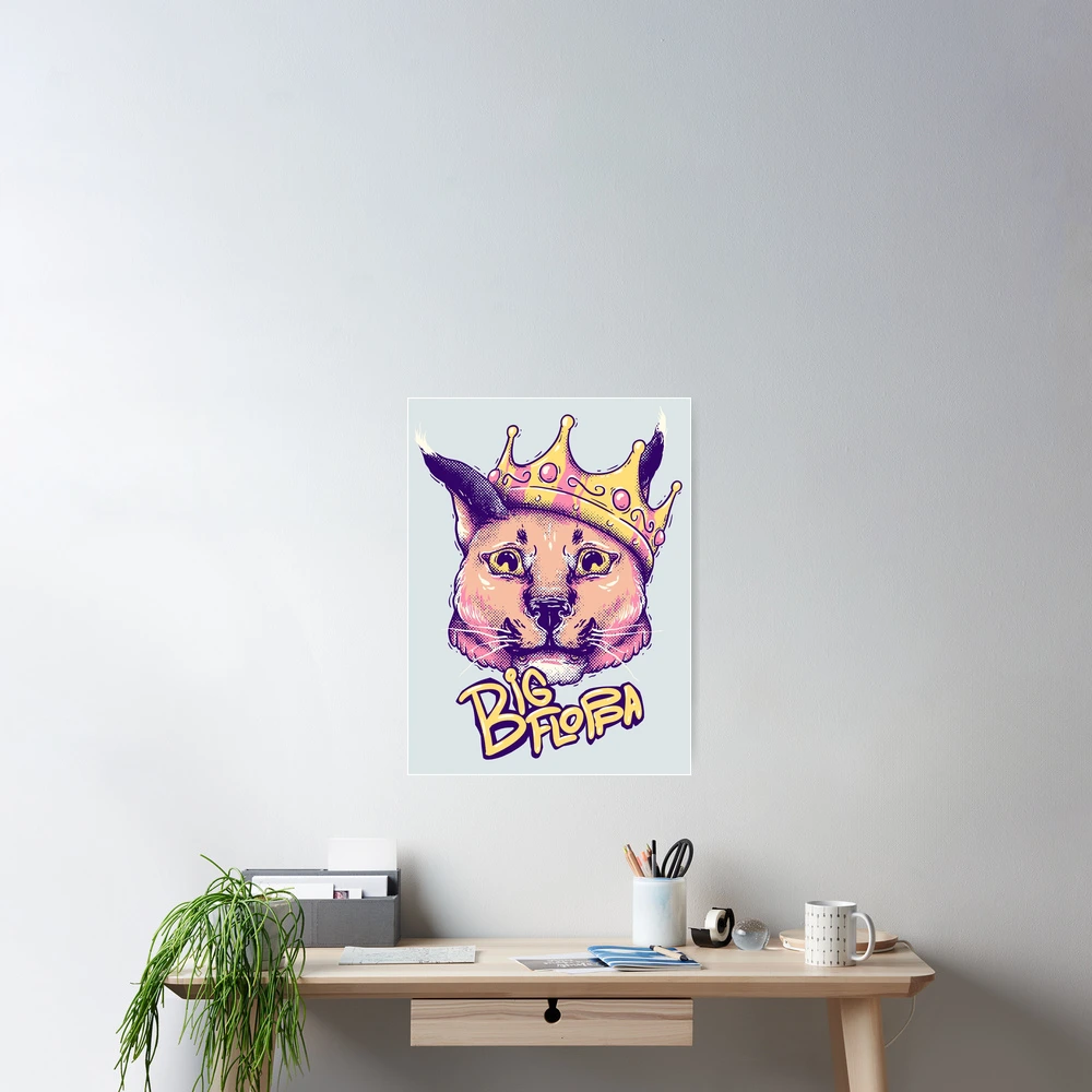 Da Big Floppa - New Rapper with King Crown, Floppa Cube Flop Flop Happy  Floppa Friday Drip, Fun, Original Art Pet Mat Bandana Cat Art Print for  Sale by Any Color Designs