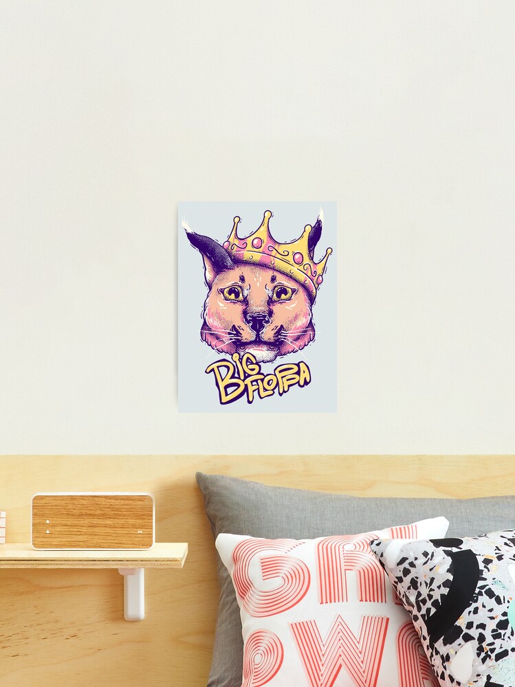 Da Big Floppa - New Rapper with King Crown, Floppa Cube Flop Flop Happy  Floppa Friday Drip, Fun, Original Art Pet Mat Bandana Cat Art Print for  Sale by Any Color Designs