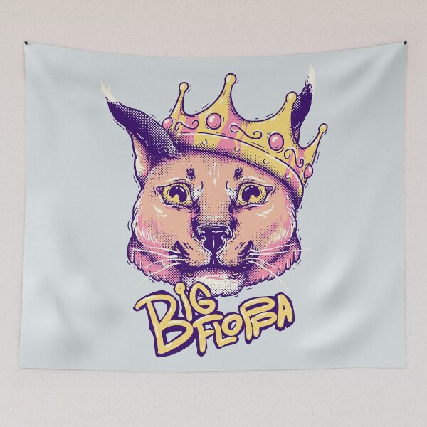 Item preview, Da Big Floppa - New Rapper with King Crown | Floppa Cube Flop Flop Happy Floppa Friday Drip | Fun | Original Art Pet Mat Bandana Cat designed and sold by Any Color Designs.
