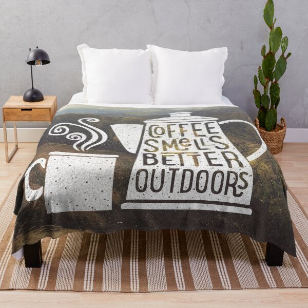 Item preview, Coffee smells better outdoors designed and sold by cabinsupplyco.