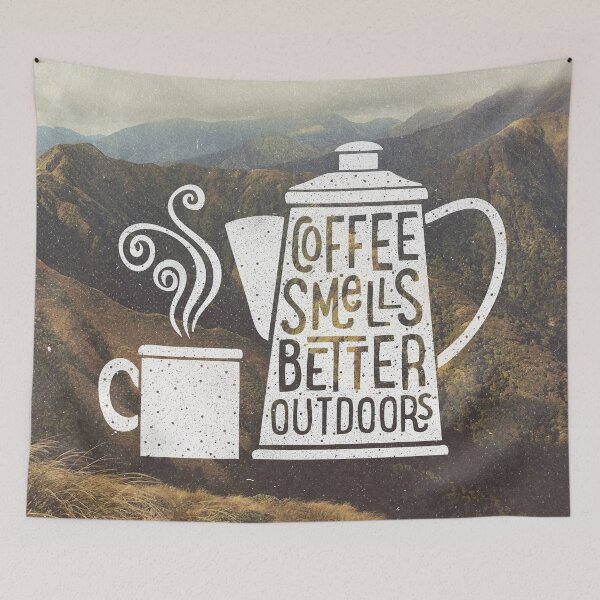 Item preview, Coffee smells better outdoors designed and sold by cabinsupplyco.