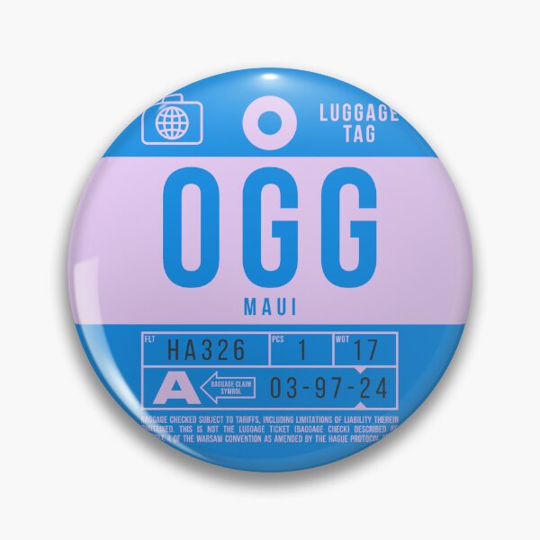 Item preview, Luggage Tag B - OGG Maui Hawaii USA designed and sold by VoodooCircus.
