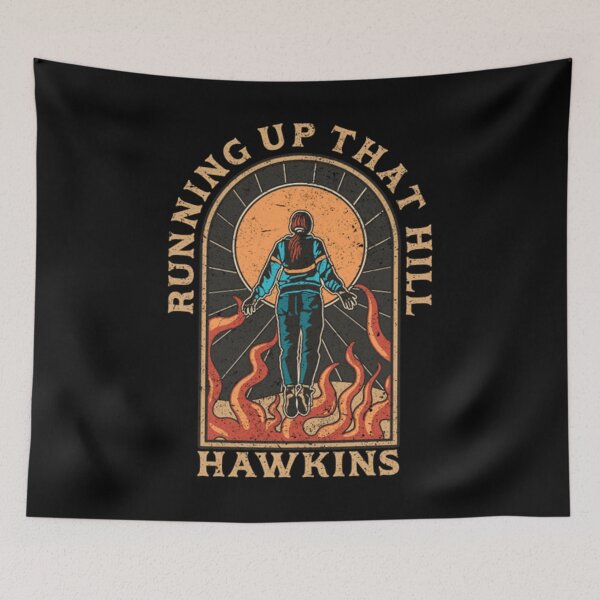Item preview, Retro song Running up that hill art gift fan designed and sold by ClerosMilani.