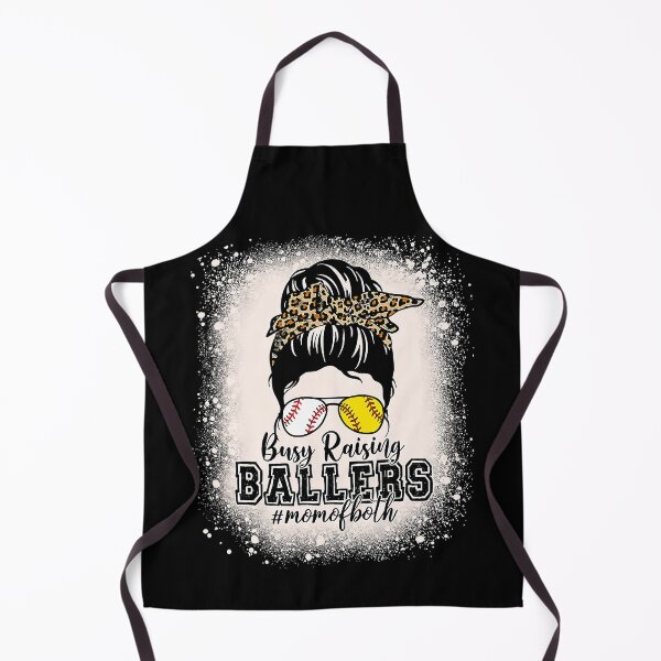 Item preview, Messy Bun Busy Raising Ballers Mom Of Both Baseball Softball designed and sold by MichelSorour.